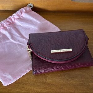 Poppies & Peonies Margaux vegan leather wallet berry RFID